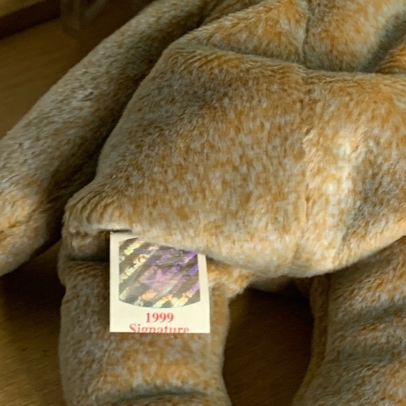 Mint Rare 1999 Signature Bear Ty Beanie Baby Multiple Errors Pellets - Picture 4 of 7